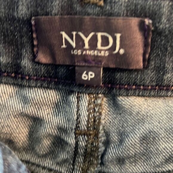 NYDJ Womens Alina Jeans Convertible Ankle Lift Tuck Technology Blue Dark Wash 6P - Picture 5 of 11